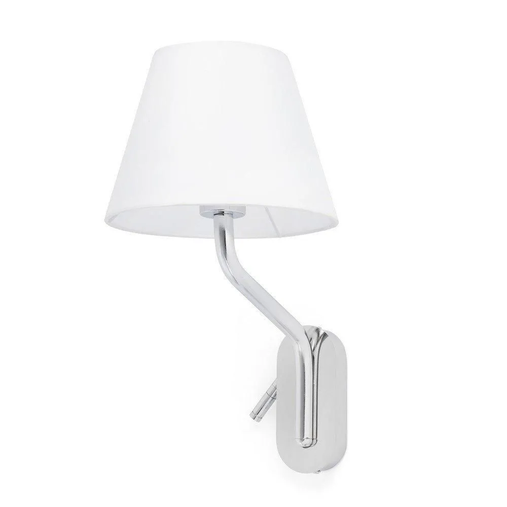 Netlighting Eterna Reading Light Wall Light Chrome E27 in Grey