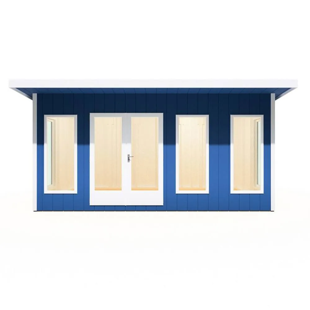 Shires Cali 16x8 Feet Pent 1 Garden Office - OSB/MDF - L334xW509.4xH246.1 cm in Light Brown 3