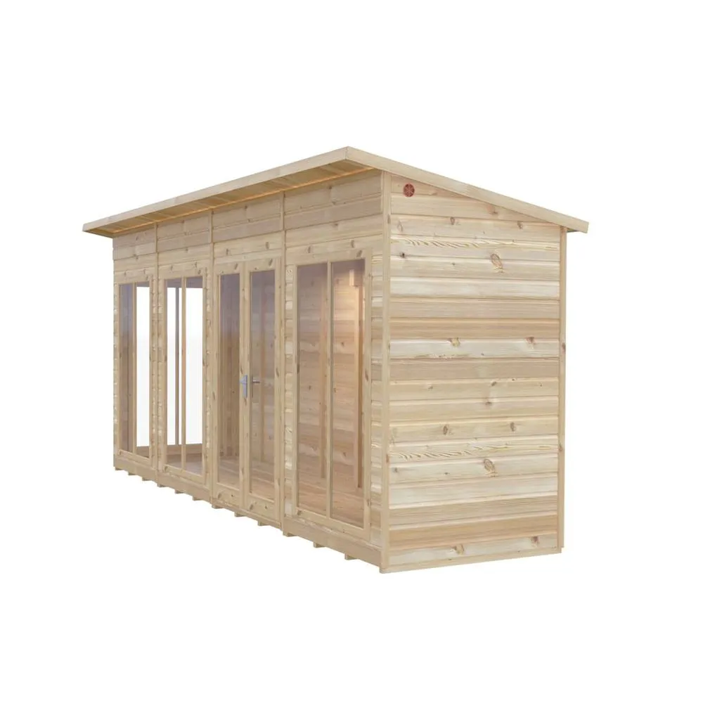 Shires Lela 16x4 Summerhouse - L125.8 x W476 x H229.9 cm in Light Brown 4