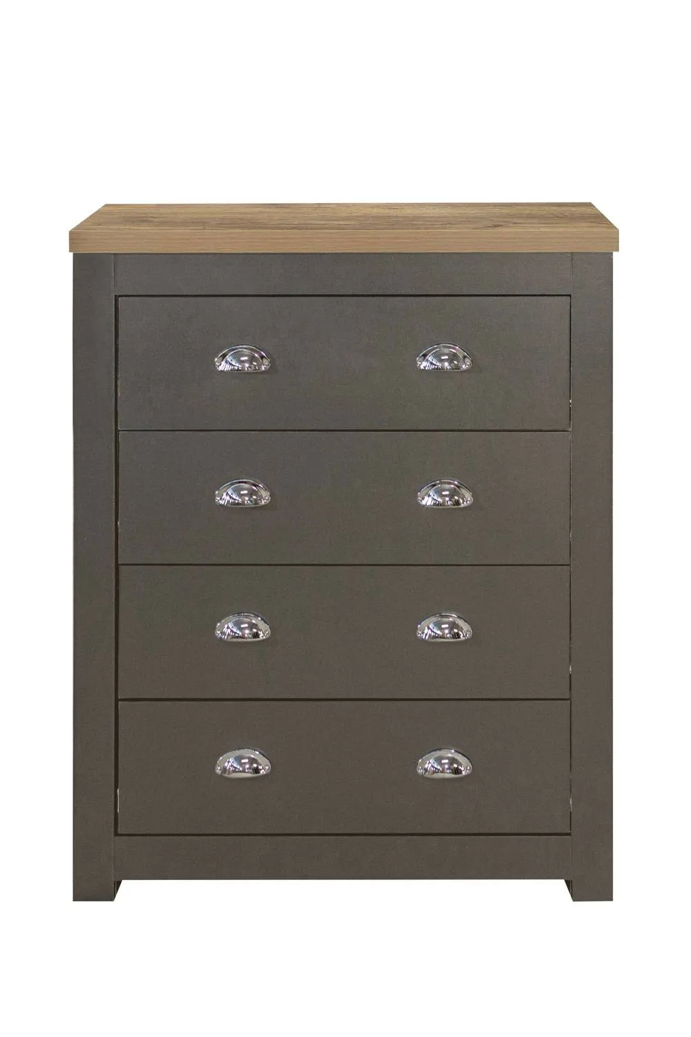 Birlea Highgate 4 Drawer Chest Dark Grey 6