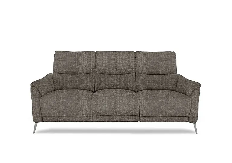 Daytona 3 Seater Fabric Power Recliner Sofa with Drop Down - Anivia Brown