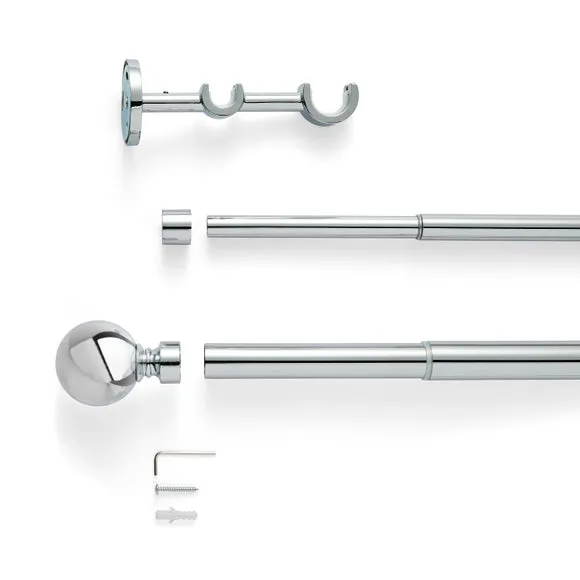Ashton Double Layer Extendable Metal Curtain Pole 2