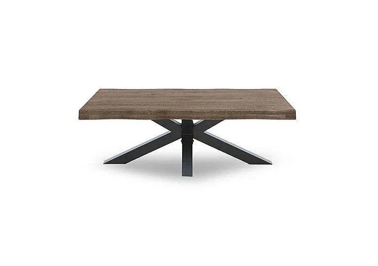 Njord Raw Edge Coffee Table with Metal Star Base - Desert