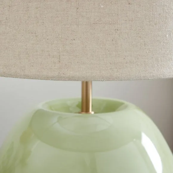 Pebble Milky Glass Table Lamp 3