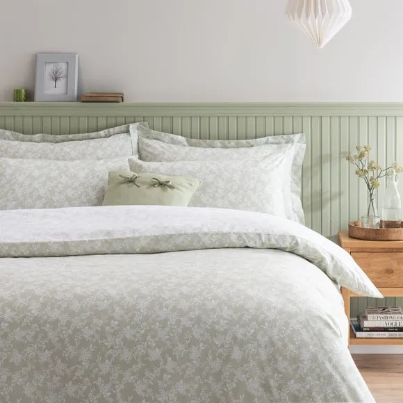 Bexley Floral Sage Duvet Cover and Pillowcase Set 2