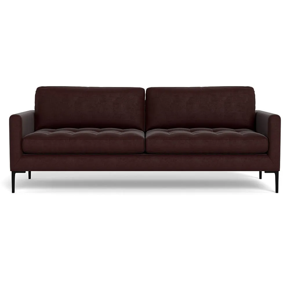 Heal's Eton 4 Seater Sofa Smart Luxe Velvet Acorn Black Feet 1