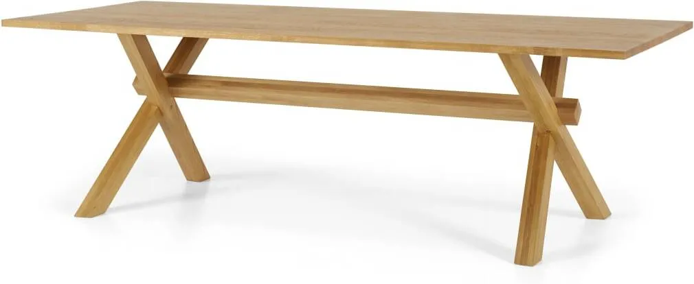 Bayron 10 Seat Dining Table, Brushed Solid Oak