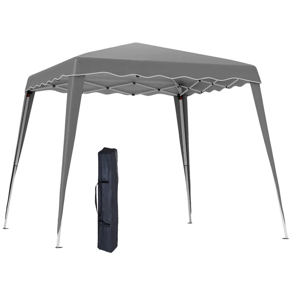 OUTSUNNY Garden Pop up Gazebo Tent Party Water-resistant 2.5 x 2.5M in Grey 2