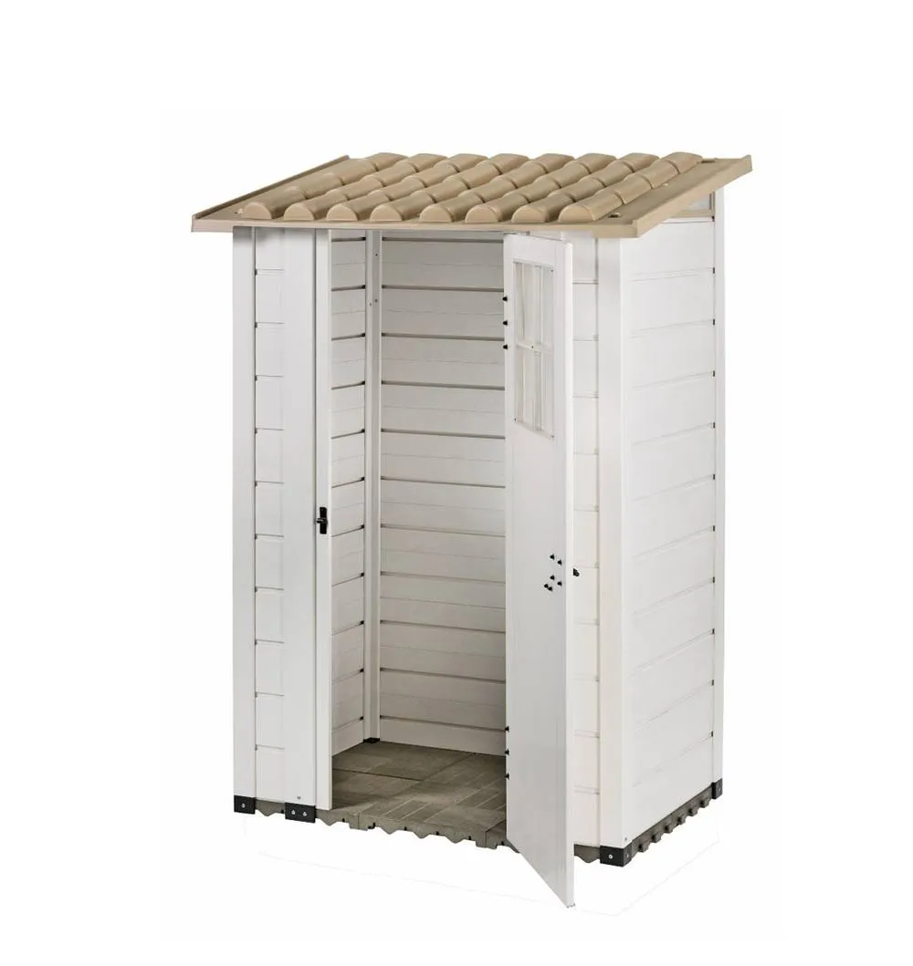 Shires Tuscany Evo 4' x 2'6" 100 Plastic Garden Storage Shed Single door in White 2