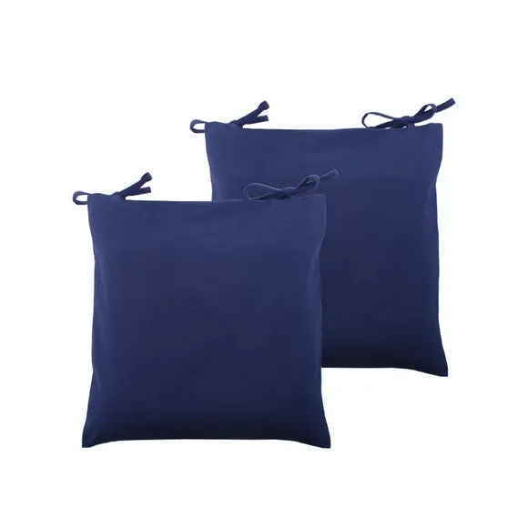 Set of 2 Plain Seat Pad Covers 3
