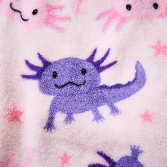 Cleo the Axolotl Printed Fleece 170cm x 130cm Throw Blanket 2