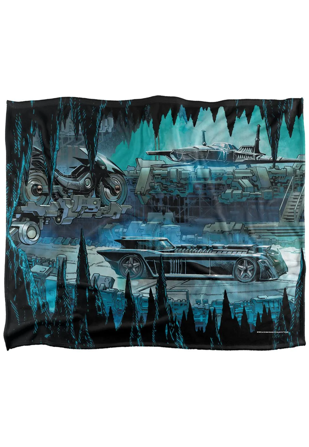 Batman Blanket, 152x127 cm, Batcave Silky Touch Super Soft Throw Blanket in White