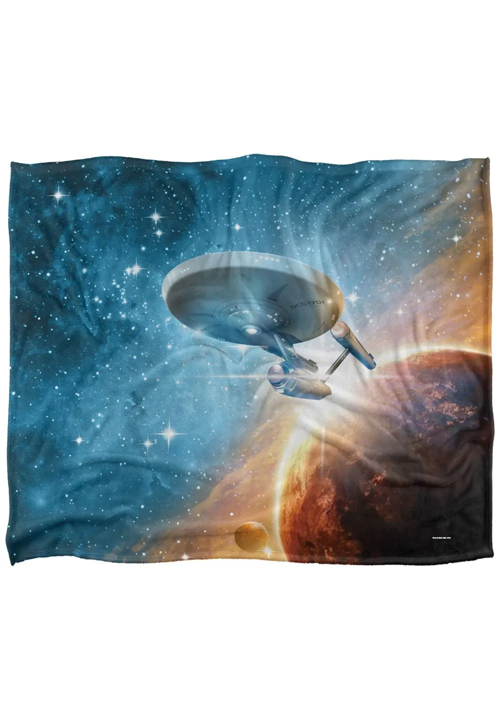 Star Trek Final Frontier Silky Touch Super Soft Throw Blanket 152 X 127 cm in White