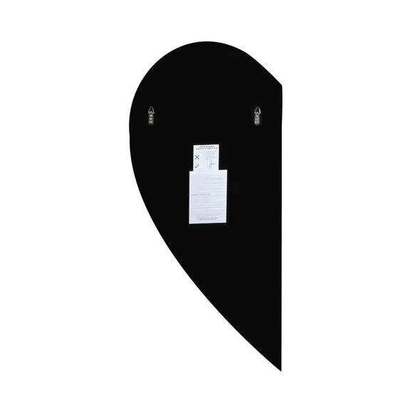Wing Frameless Right Half Heart Wall Mirror 3
