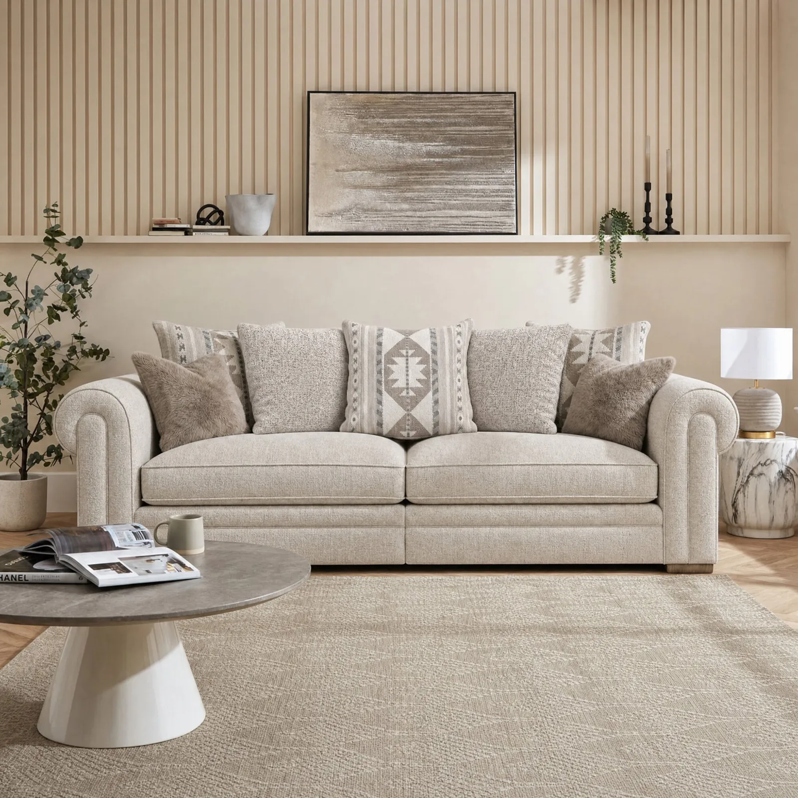 Beaumont Xl Split Sofa Pb-Tyne Natural+W Oak Ft Fabric | Barker & Stonehouse 2