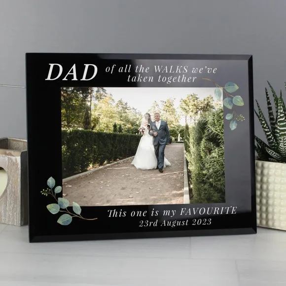 Personalised Of All The Walks Glass Wedding Frame 4
