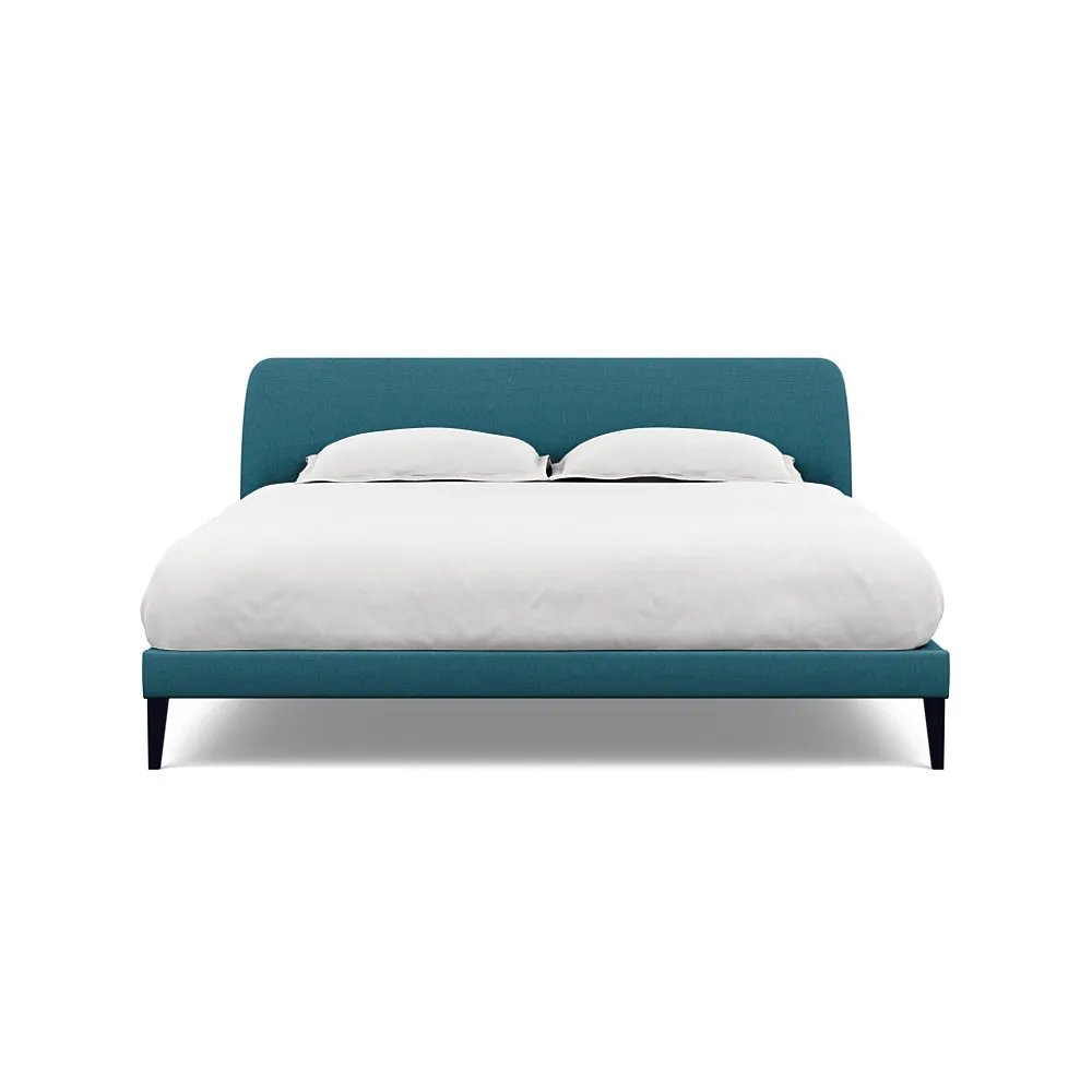 Heal's Wallis Bedstead Super King Brushed Cotton Cadet Black