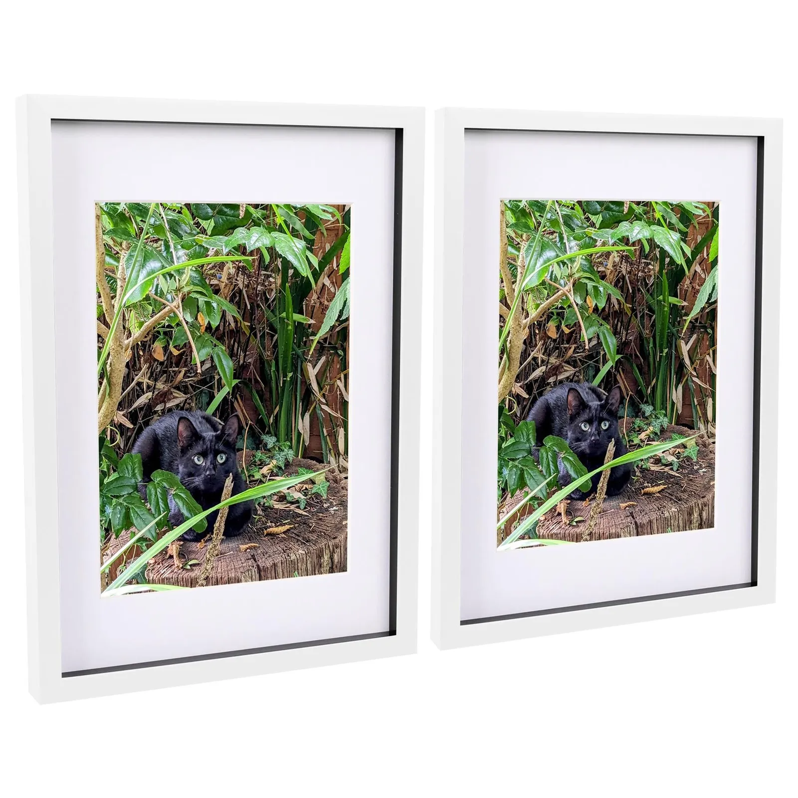 Nicola Spring 3D Box Photo Frames with A4 Mounts - A3 (12" x 17") - White Mount - Pack of 2