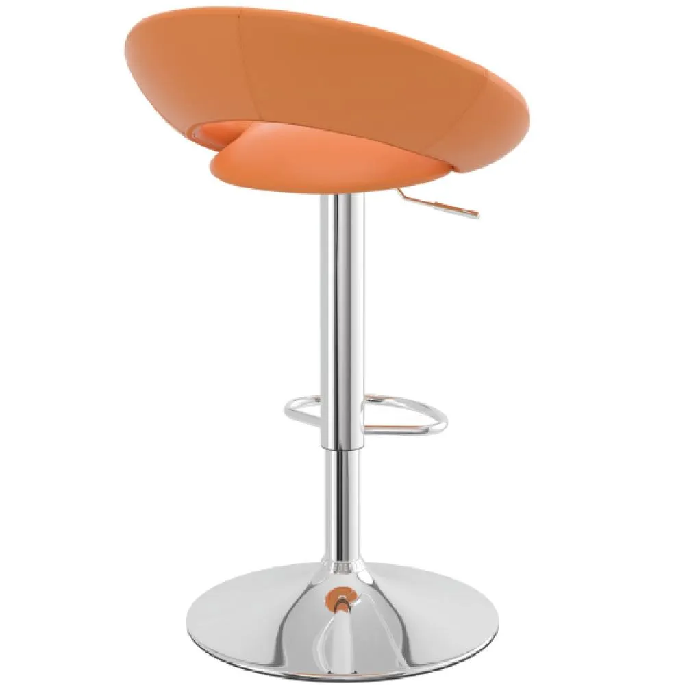 netfurniture Envy Kitchen Breakfast Bar Stool Orange Padded Seat 5