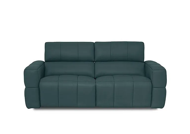 Cube Leather 3 Seater Power Recliner Sofa with Power Headrests