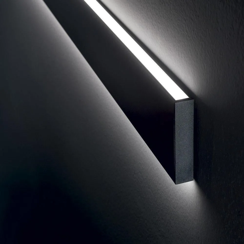 Netlighting Linus Decorative Linear Integrated LED Wall Light Black 3000K 2