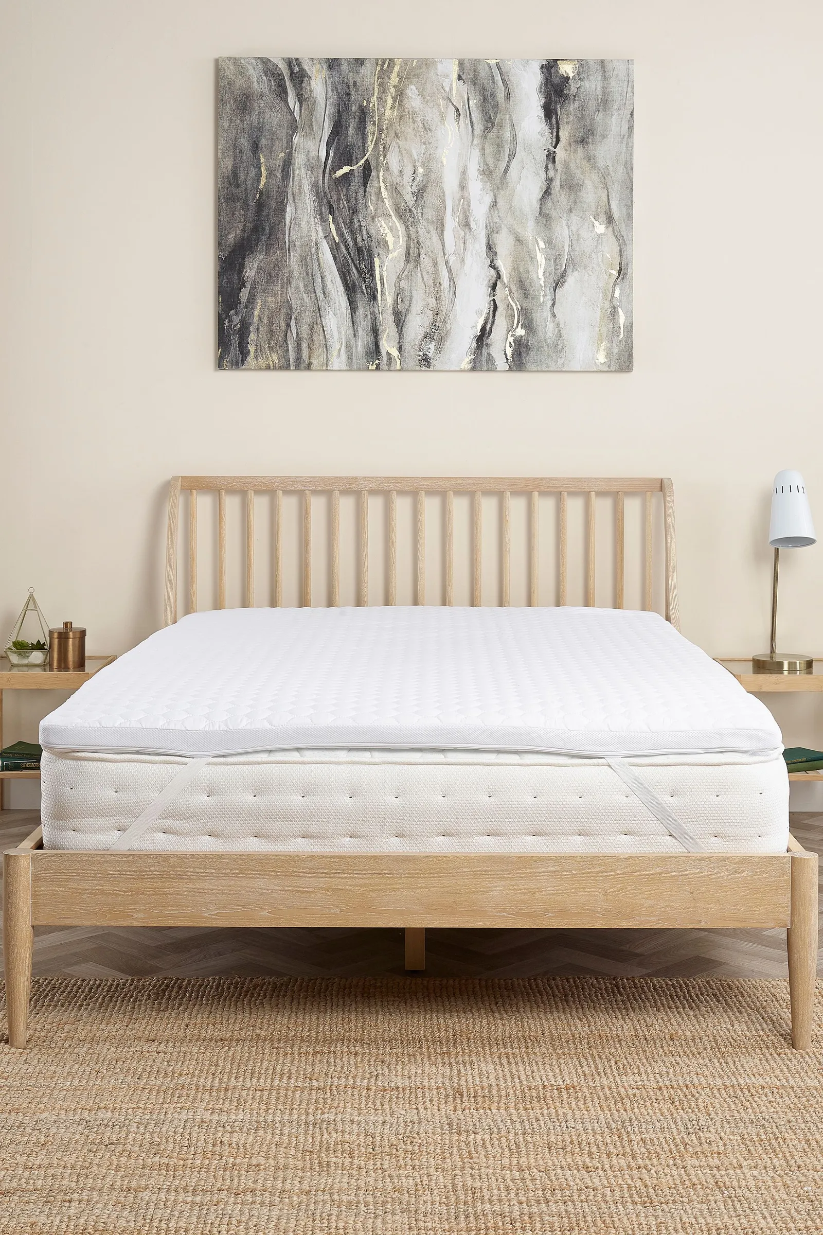 Slumberdown Airstream Mattress Topper in White