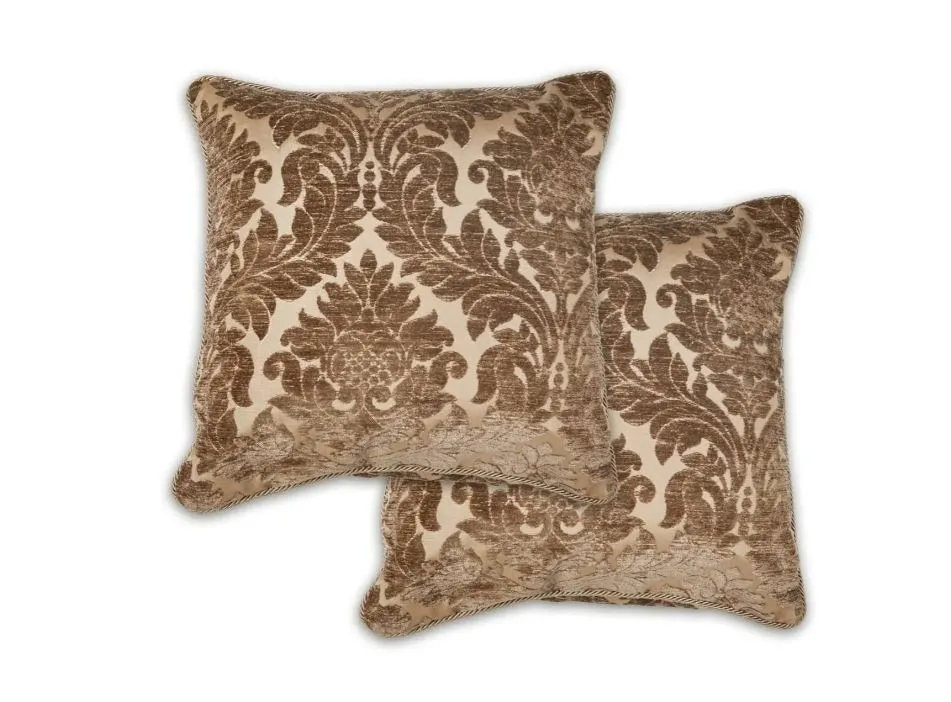 New Edge Blinds NewEdgeBlinds Baroque Cushion Cover in Chocolate, Brown