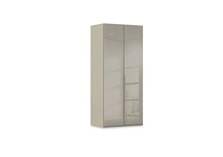Haven 101cm 2 Door Hinged Wardrobe with Glass Doors