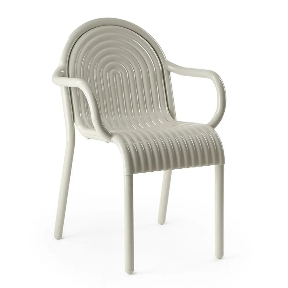 Tom Dixon Groove Outdoor Dining Armchair Putty 2