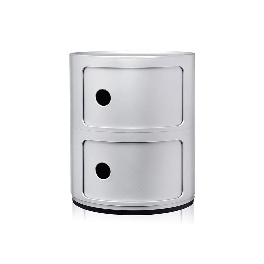 Kartell Componibili Cabinet 2 Element Silver 2