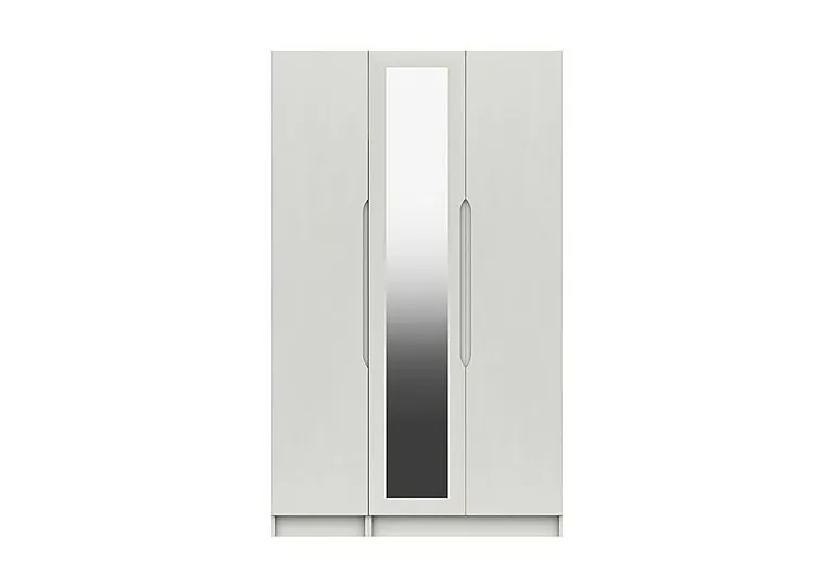 St Pancras 3 Door Tall Wardrobe with Mirror - White
