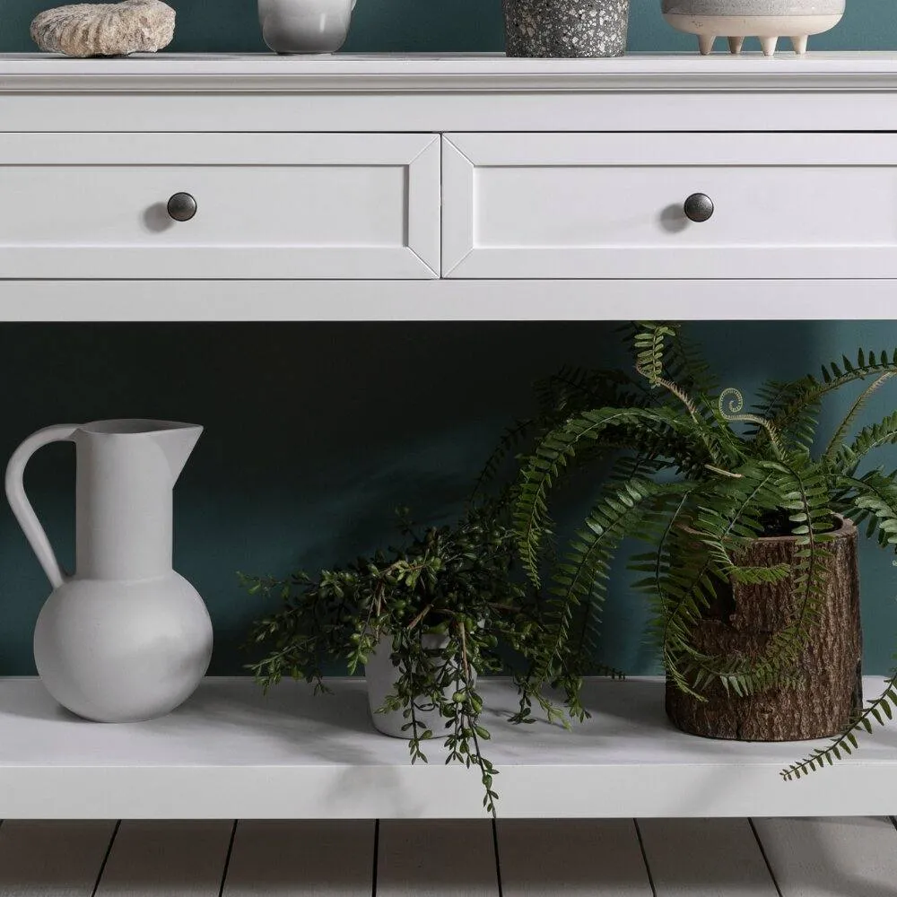 Nöa and Nani Karlstad Console Hallway Table with 2 Drawers in White 6