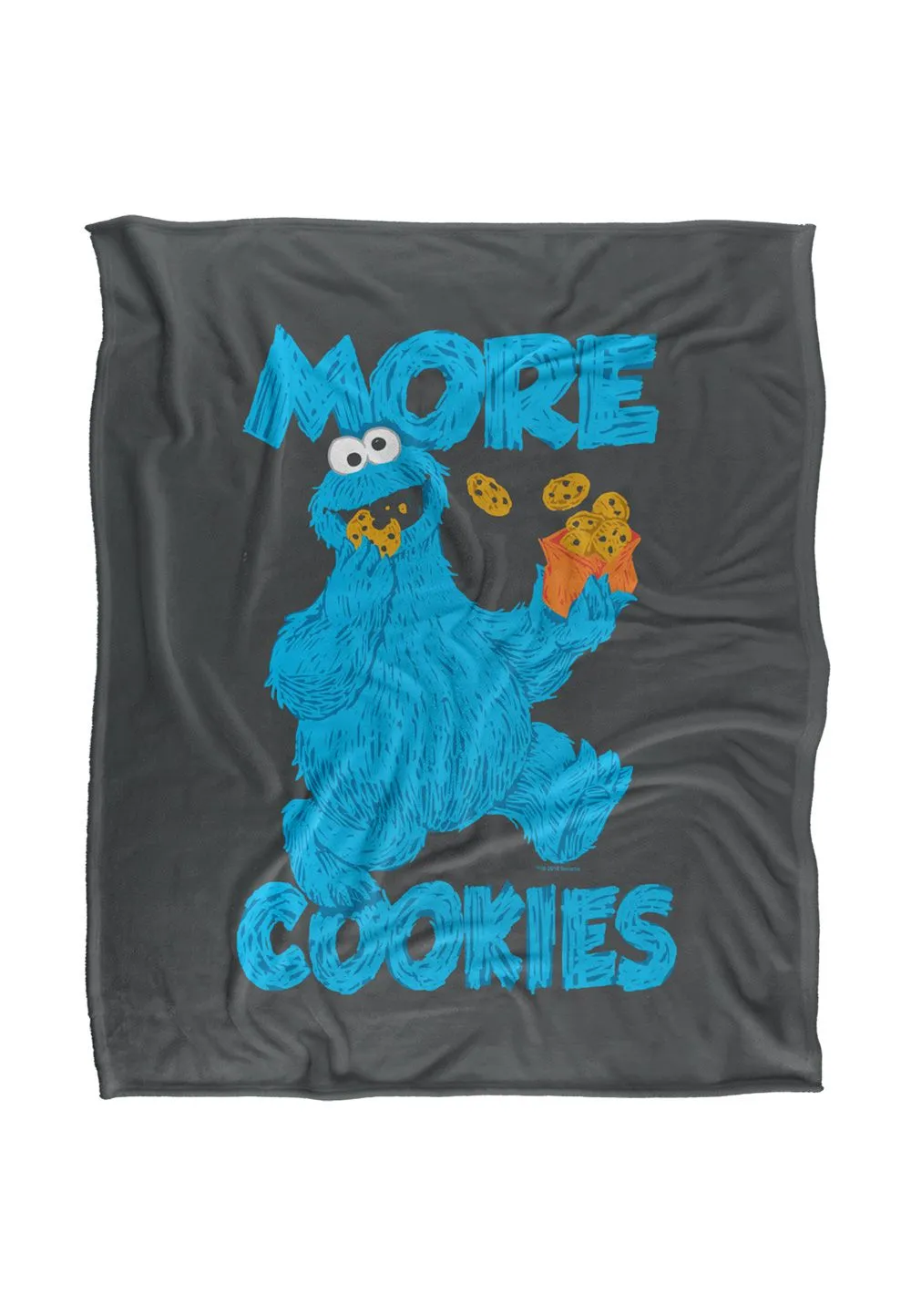 Sesame Street More Cookies Silky Touch Super Soft Throw Blanket 152 X 127 cm in White
