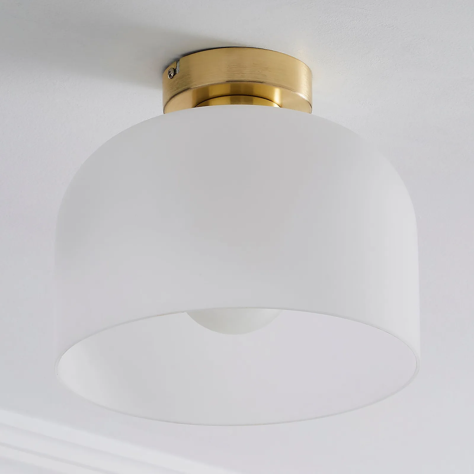 Palazzo Gold Effect 1 Light Flush Ceiling Fitting Gold