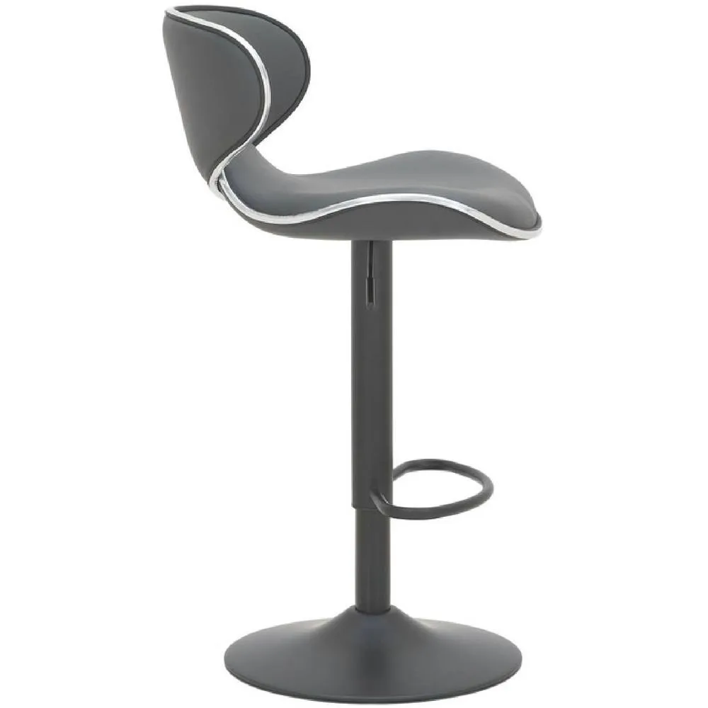 netfurniture Rasine Charcoal & Matt Black Bar Stool 3