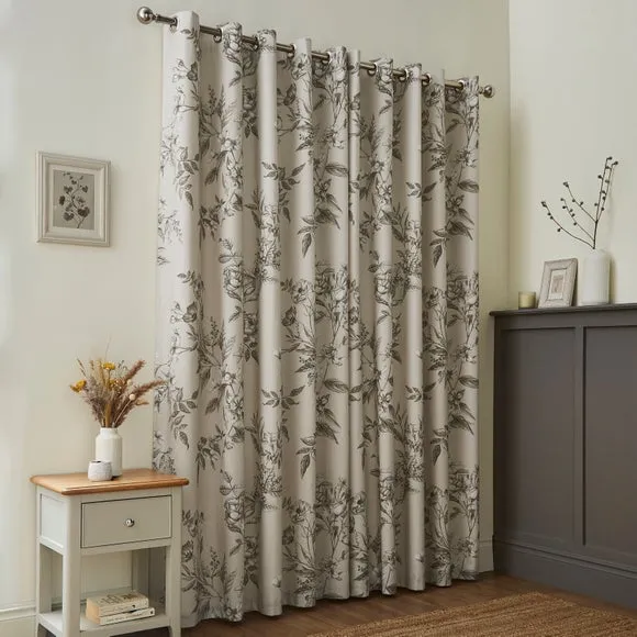 Bridget Etched Floral Blackout Eyelet Curtains 5
