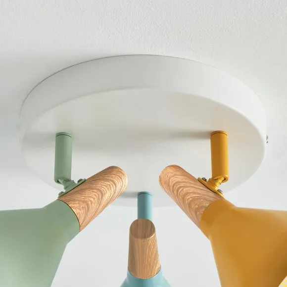 Elements Wolston 3 Light Semi Flush Spotlight 4