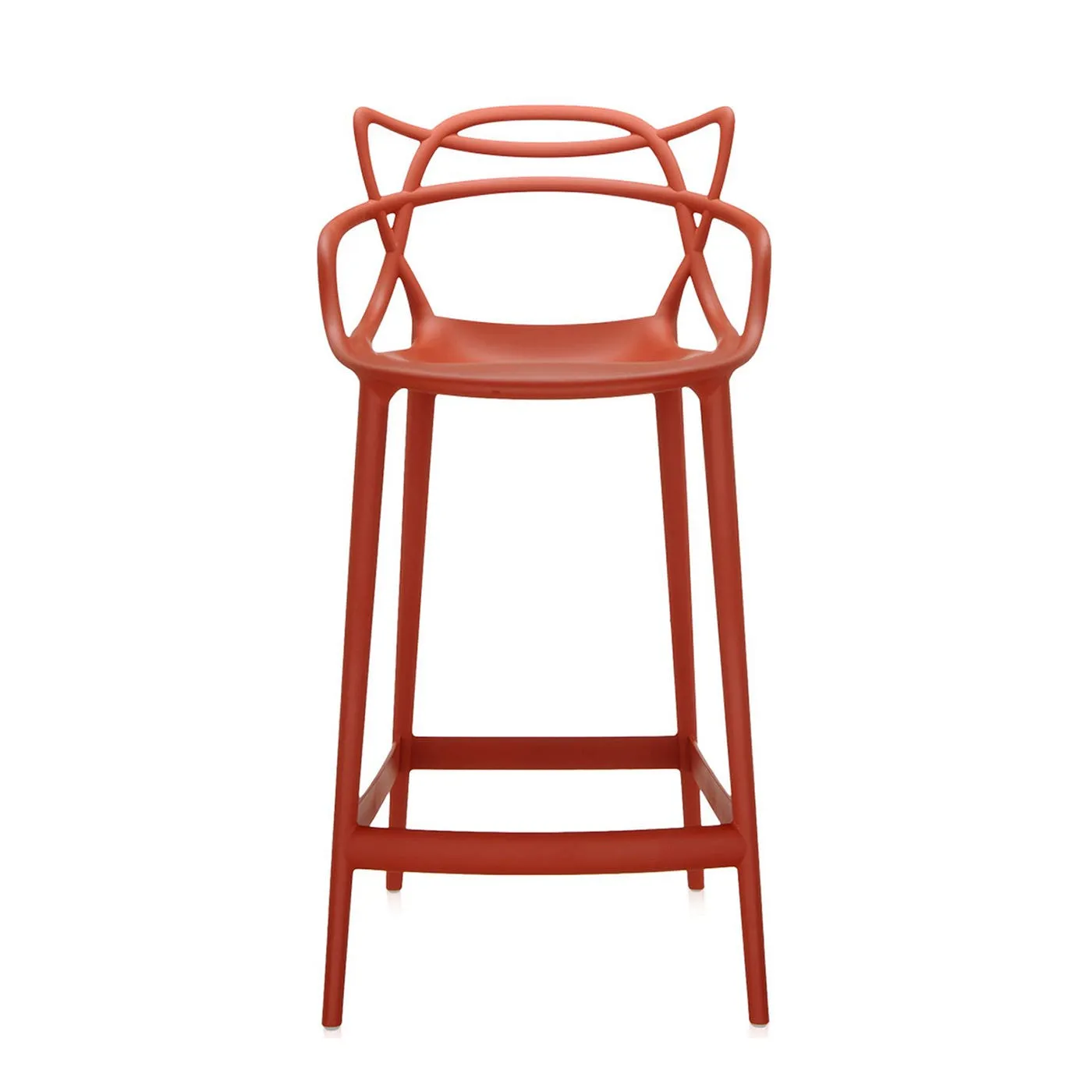 Kartell Masters Stool Medium Orange Rusty