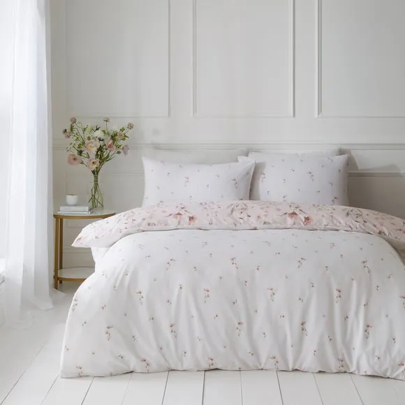 Watercoloured Floral Duvet Cover & Pillowcase Set 3
