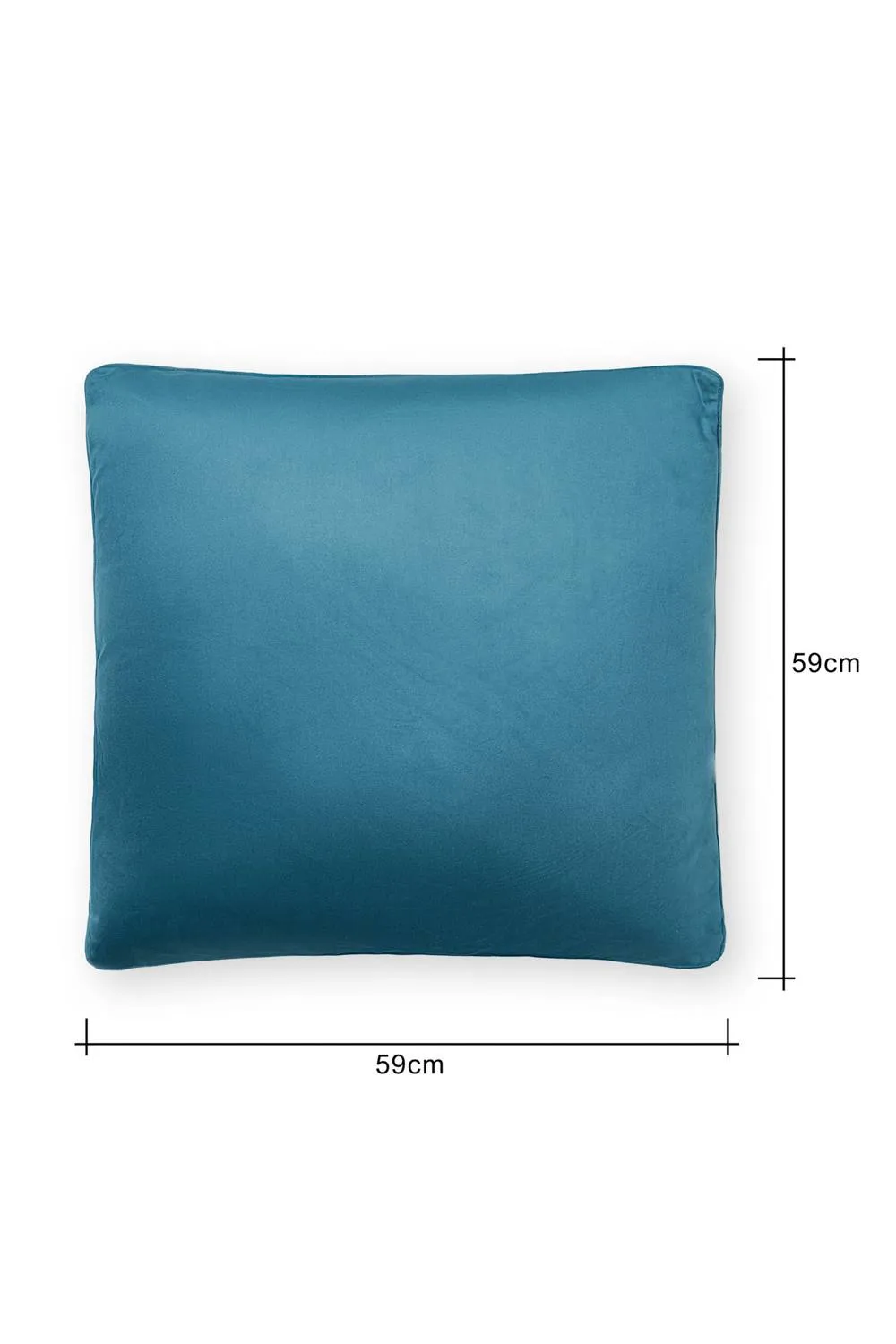 BHS Large Velour Piped Cushion in Teal 3