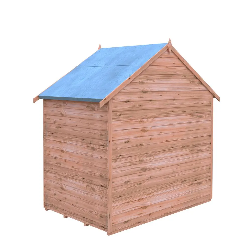 Shires 4 x 6 Feet Overlap Double Door Garden Shed - Dip Treated in Brown 4