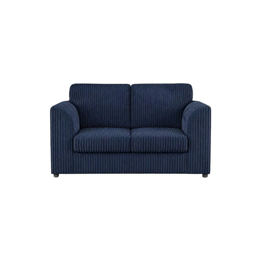 Bliss Furniture Jumbo Cord High Back 2 Seater Sofa in Blue