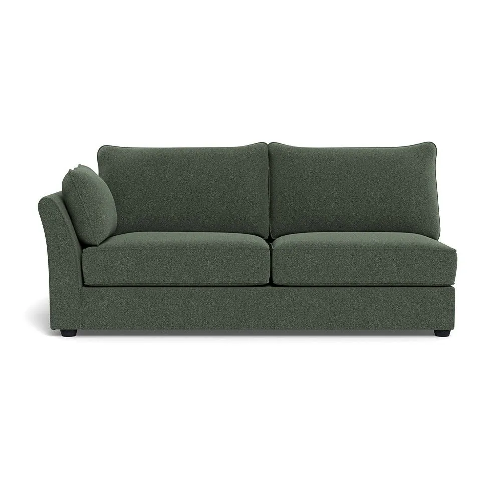 Heal's Tailor Large Left Hand Facing Corner Unit Boucle Fern Black Feet 1