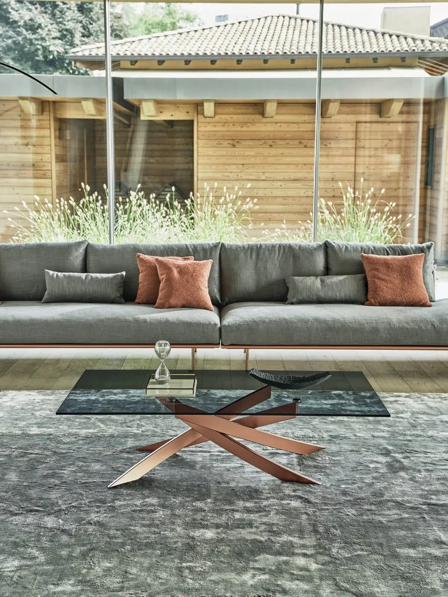 Bontempi Artistico Coffee Table 120X65X40Cm, Bronze Glass | Barker & Stonehouse 2