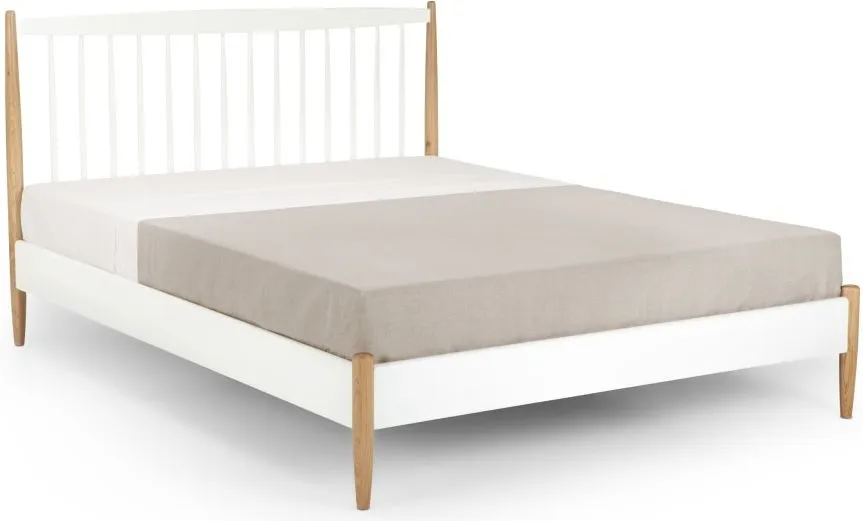 Willow Kingsize Bed, Oak and White