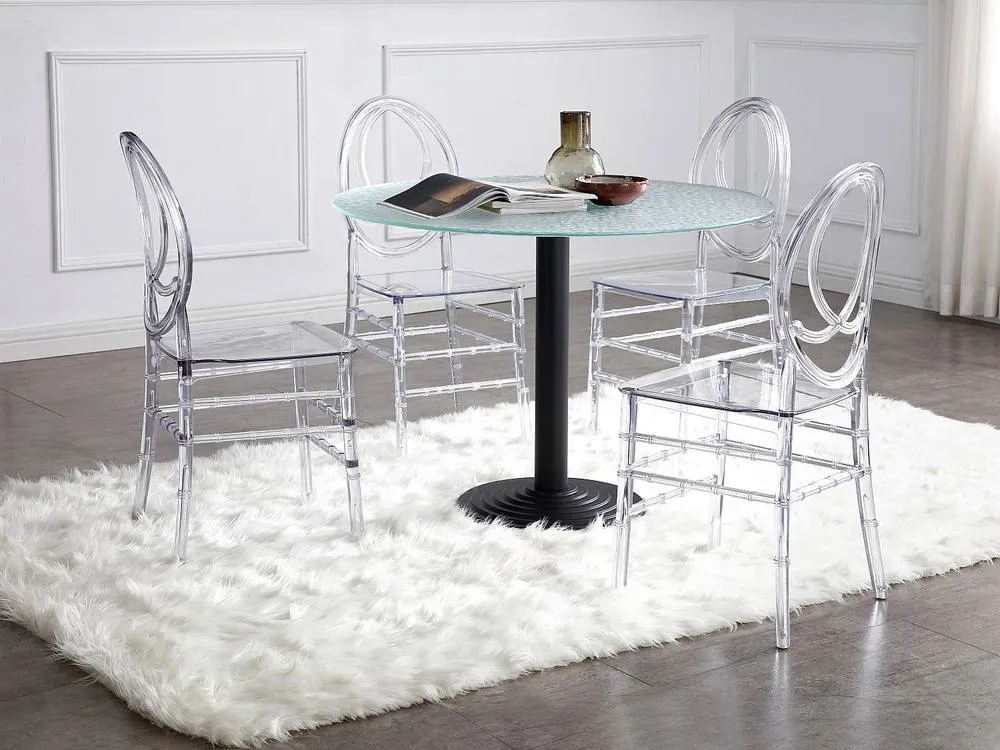 Vente-unique Set Of 2 Solid Polycarbonate Chairs - Crystal - AMALINE in Clear 4