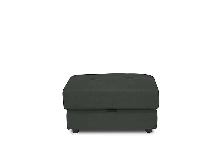Goliath Fabric Storage Footstool - Moss Green