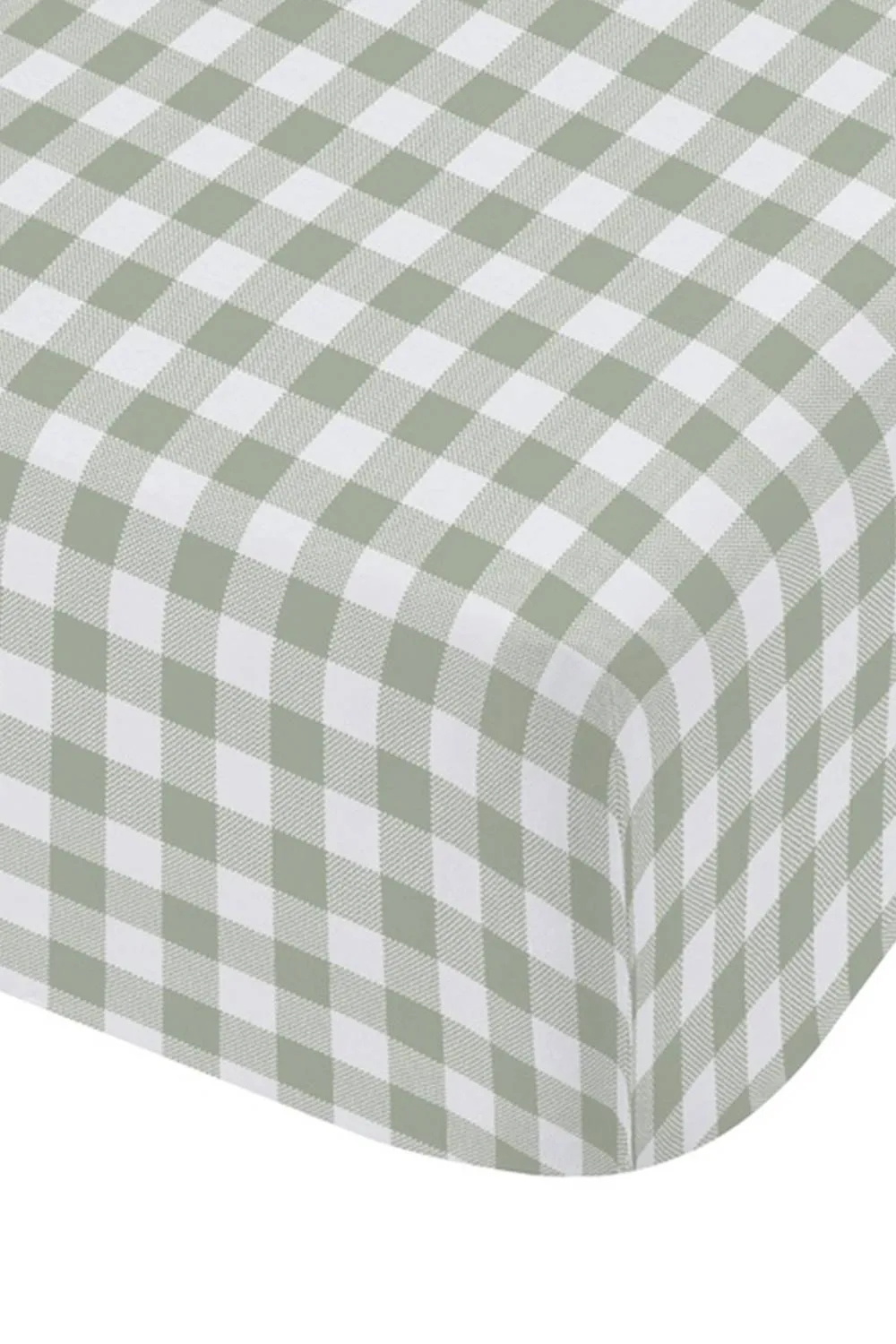 Catherine Lansfield 'Bamford Gingham Check' Fitted Sheet in Green 3