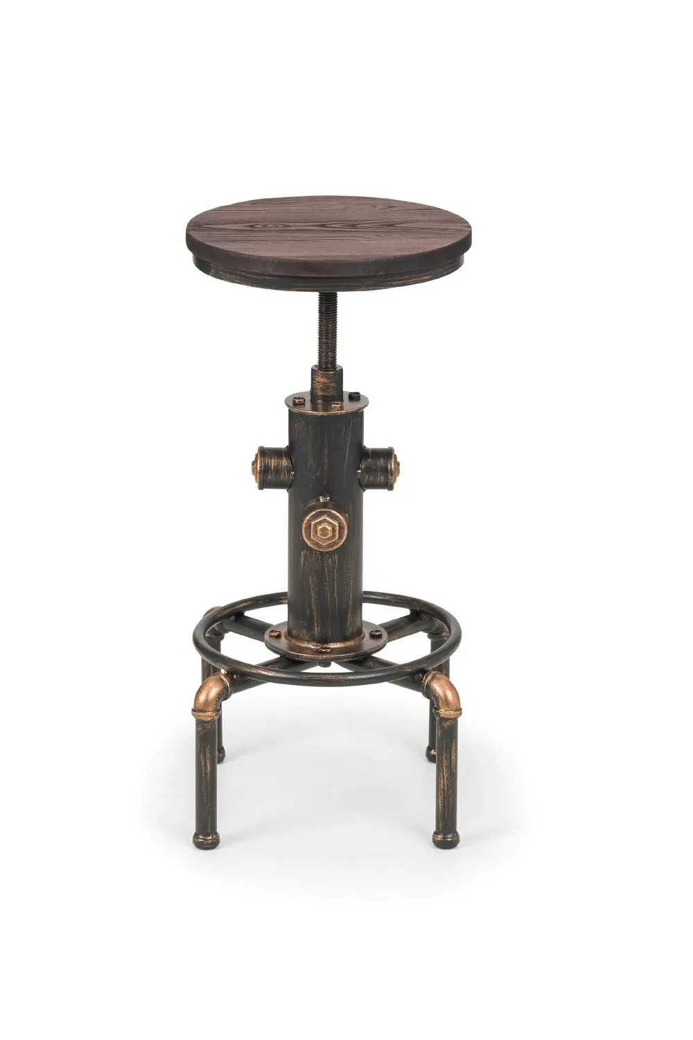 Julian Bowen Rockport Round Bar Stool in Dark Brown 4