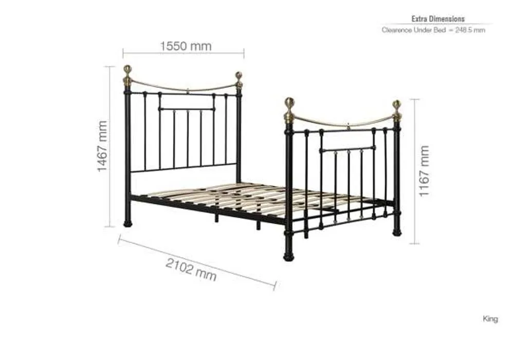 Birlea Bronte Bed in Black 6